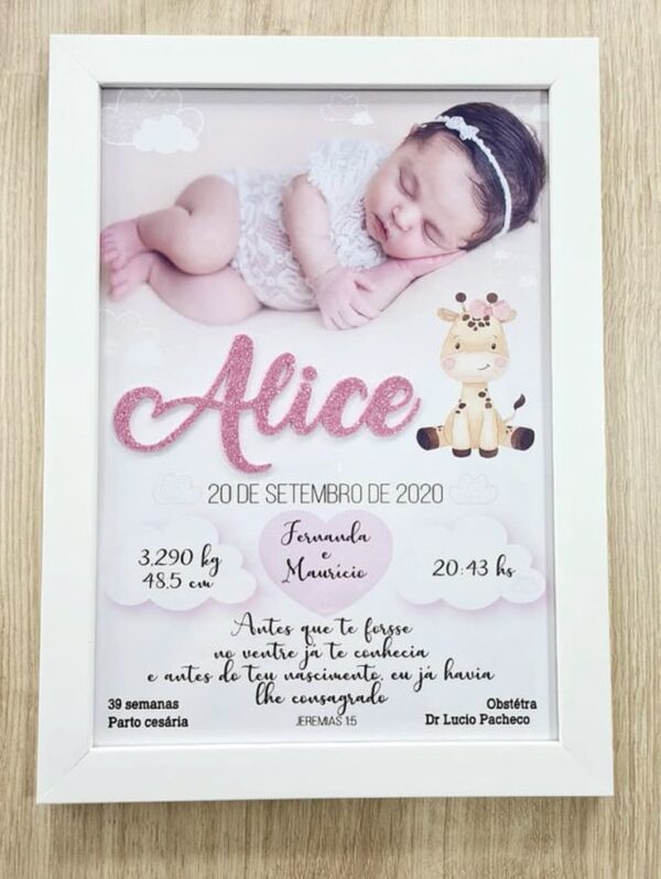 Welcome baby photo frame